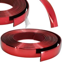 Zierleiste 16Mm X 5M | Rot Metallic | Flexibel Selbstklebend | Kontur Leiste