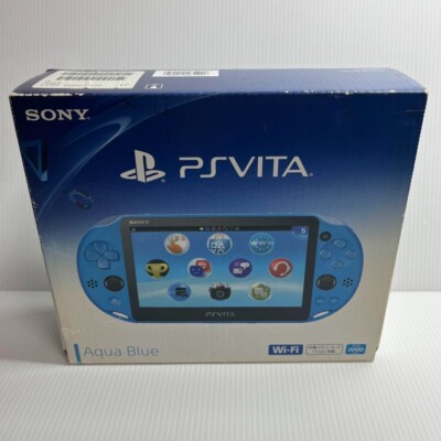 PS Vita SONY PCH-2000 Slim Aqua Blue Wi-Fi LCD w/ Charger Box | eBay