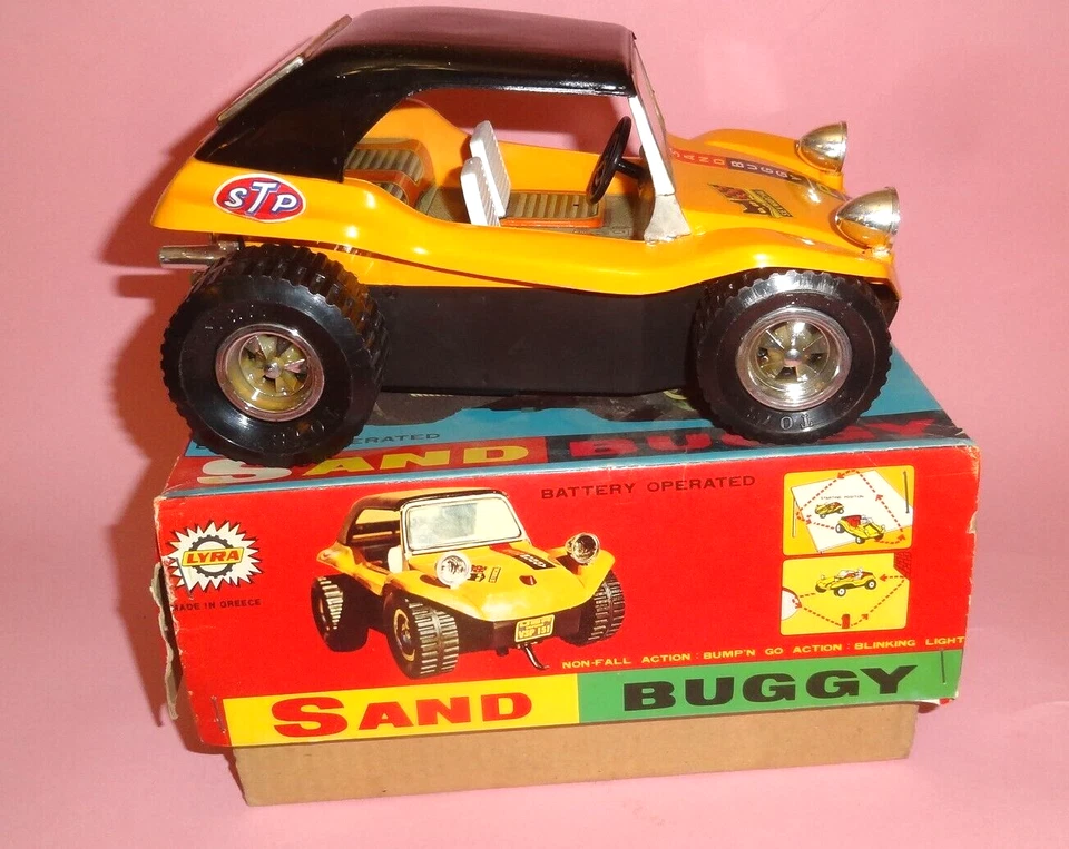 OLD SAND BUGGY CAR TOY B/O in ORIGINAL BOX LYRA GREECE 1970s RARE! free shipping - Image 2 of 4