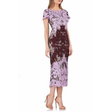 NEW JS Collections Soutache Mesh Dress in Purple - Size 4 D2910