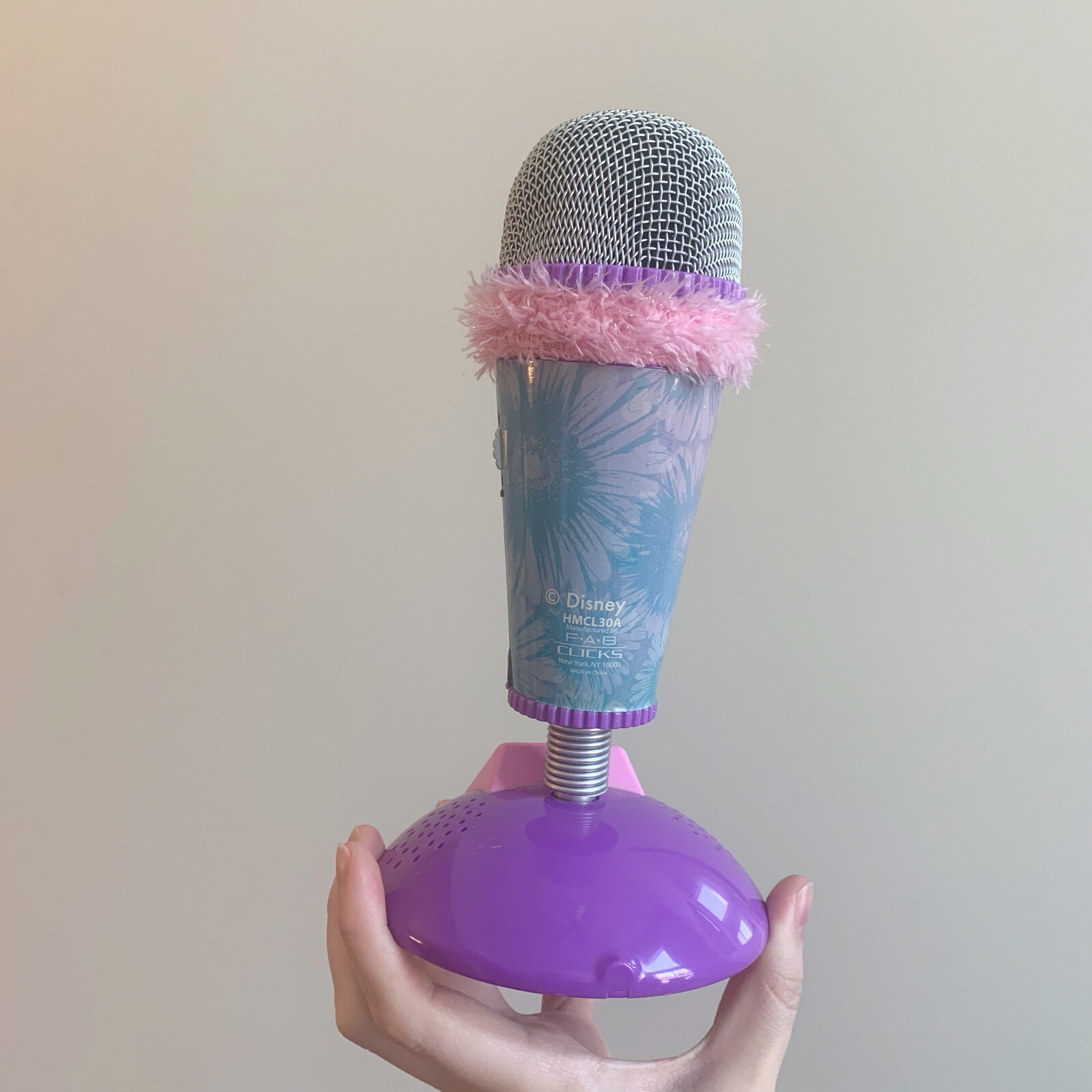 Hannah Montana Microphone Pink Fur Alarm Clock Disney Channel eBay