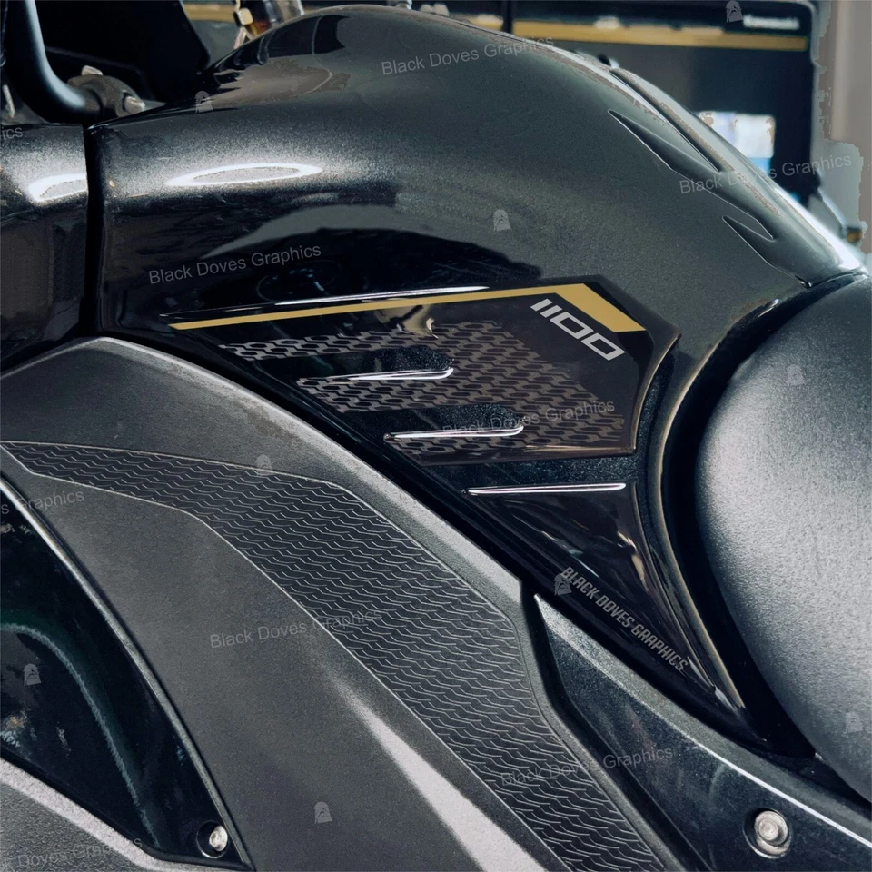 BLACK DOVES GRAPHICS Adesivi 3D Protezioni Laterali Serbatoio Compatibili Kawasaki Versys 1100 2025