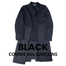 USED EXCELLENT CONDITION BLACK COMME DES GARCONS DOCKING COAT, SIZE M, 100 