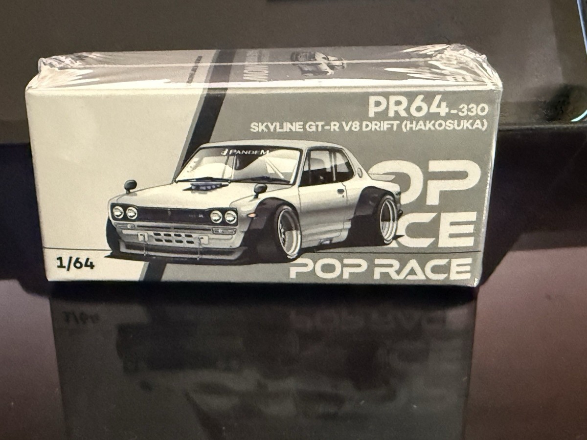1/64 Nissan Skyline GT-R V8 Drift Hakosuka Chrome Hong Kong Pop