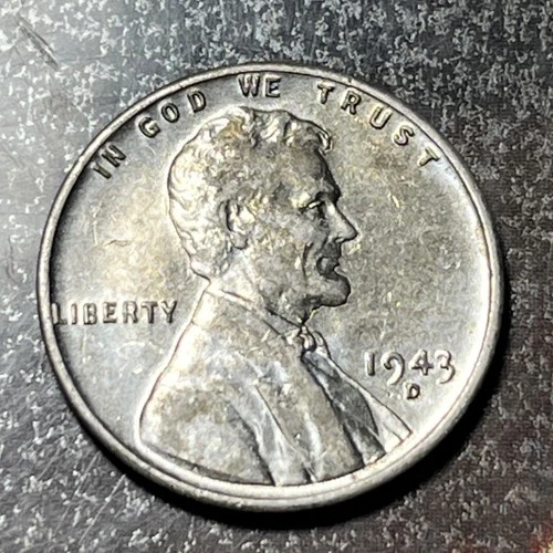 1943-D 1C Lincoln Cent VF Coin #001