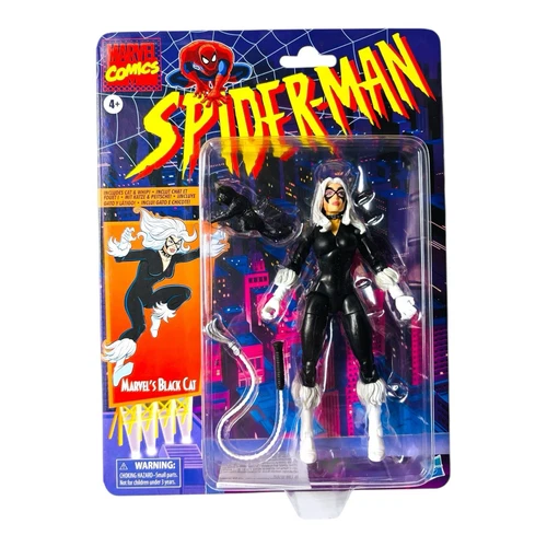 Marvel Legends Gato Negro Colección Retro 6” Serie Spider-Man Dibujos Animados