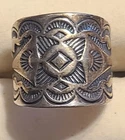 Vintage Carolyn Pollack Sterling Silver Wide Band Southwestern Designed Ring...