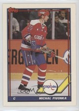 1991-92 Topps Blank Back Michal Pivonka #327 y0t