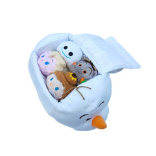Authentic Disney Frozen Forever Tsum Tsum 2015 SET OF 4 With Olaf Carrying Case