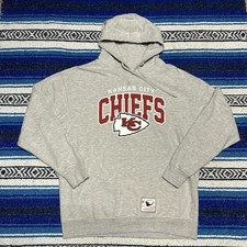 Mitchell  Ness Kansas City Chiefs Hoodie Men's XL Gray NFL Throwbacks