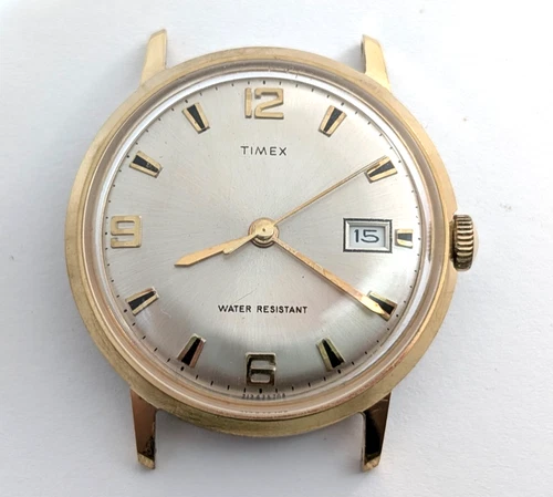 1970 TIMEX Marlin Calendar 2124 2570A Vintage 34mm Watch Movement PARTS REPAIR