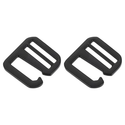 2Pcs boucles G-Hook pour sangle 20mm plat Tri-Glide noir - Photo 1/4