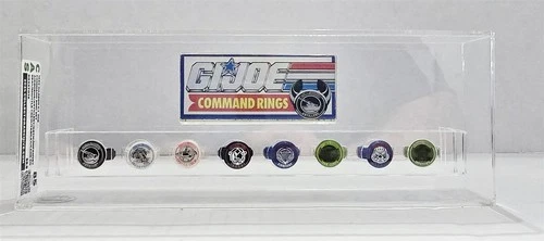 A-185 VINTAGE 1990 HASBRO GI JOE COMMAND RING SET GRADED CAS 85 STUNNING