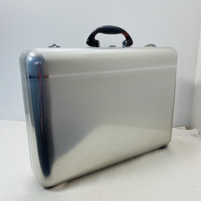 1930's First Era  Halliburton Pre Zero  Aircraft Aluminum Attache Case Smooth