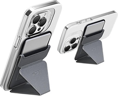 MOFT Snap-On Magnetic Stand Magsafe Compatible Wallet for iPhone - Ash Grey