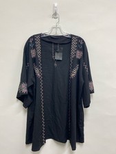 NWT Size S Black Multi Color Embroidered Ladies Kimono