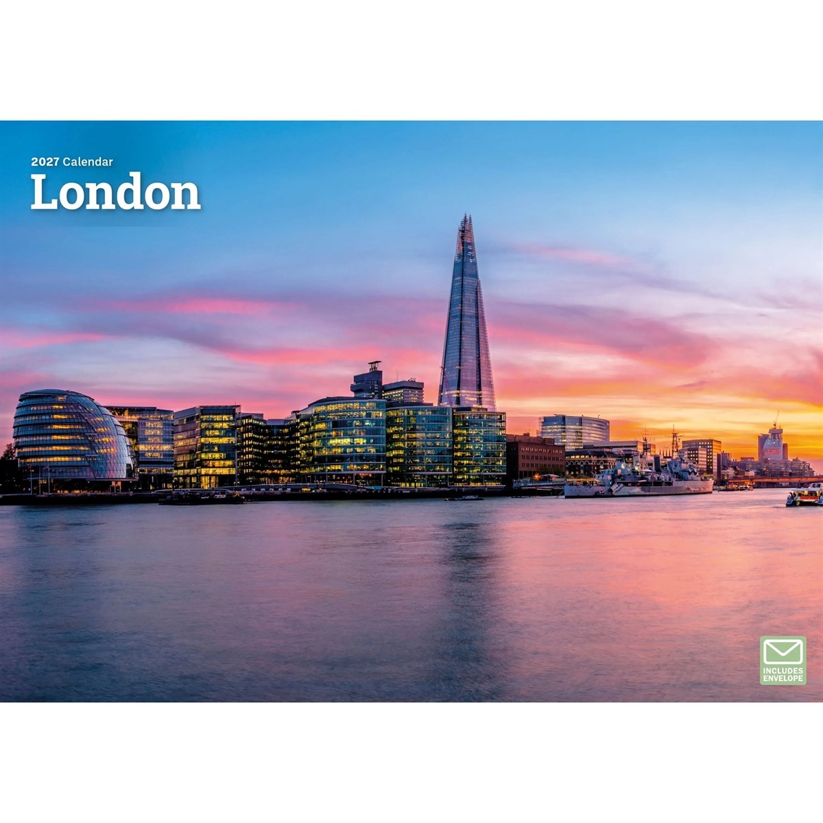 London A4 Calendar 2027, Wall Calendars, Month To View, Travel, Gift