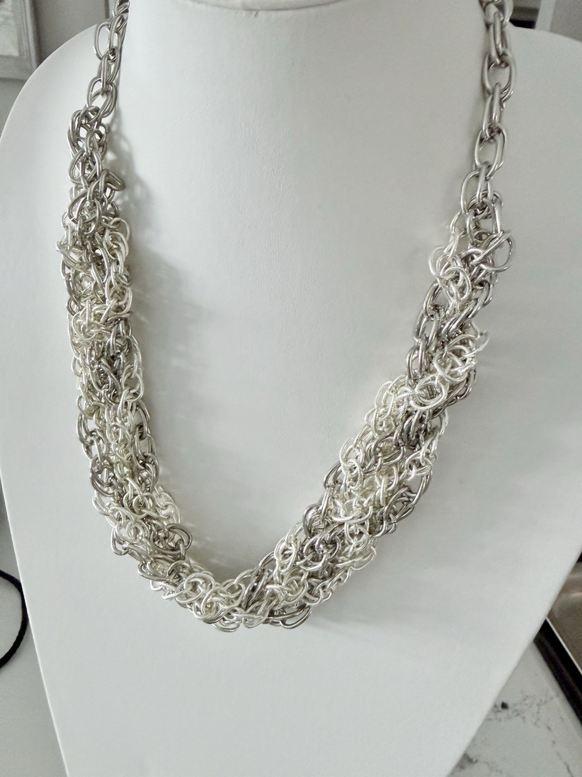 Multi Tone Silver Necklace - image 16