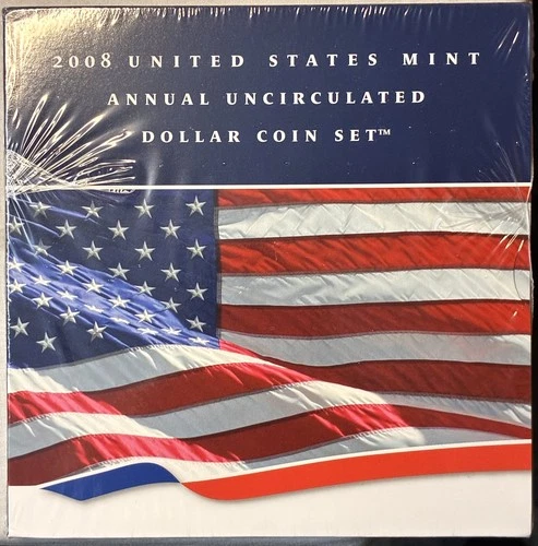 2008 US Mint Annual Uncirculated Coin Set with Silver Eagle, Unopened