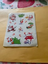 Vintage 1980s Christmas Santa   Stickers