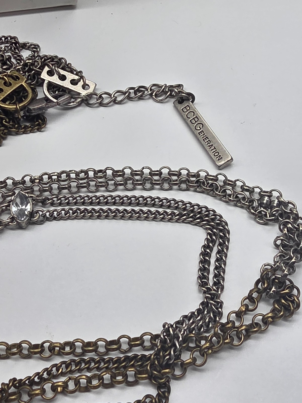 Signed BCBGeneration Mixed Metals Rhinestone Mult… - image 4