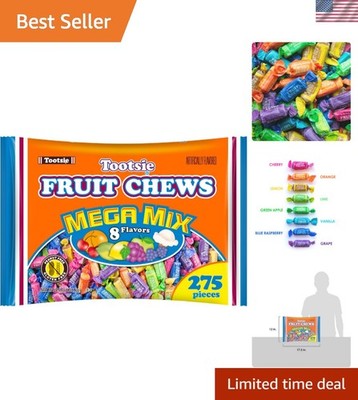 Fruit Chews Mega Mix 8 Flavors- 4 Pounds of Soft Fruity Rainbow Candy   5 Cla...