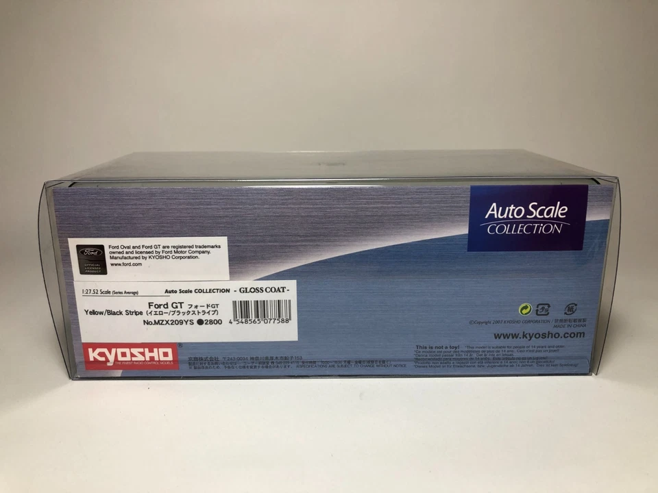 KYOSHO Mini-Z Body FORD GT Yellow / Black Stripe MZX209YS - Image 4 of 4
