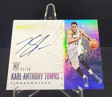 2015-16 Panini Preferred Karl-Anthony Towns Unparalle Rookie Auto #1/50 eBay 1/1