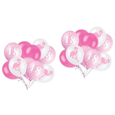  40 stücke 12Inch Latex Gummi Ballons 18. Geburtstagsfeier Flamingo Ballons