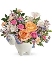 Teleflora's Magical Garden Unicorn Keepsake Planter