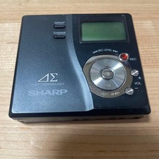 JUNK SHARP MD-DR77-B Portable Minidisc Recorder MD Recorder Player Black 2004 JP