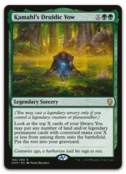 Kamahl's Druidic Vow #166/269 Rare Legendary Sorcery Dominaria DOM