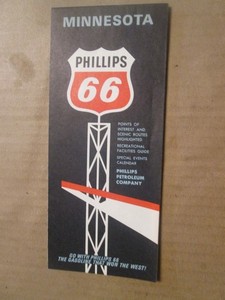 Phillips 66 Road Map of Minnesota 1966