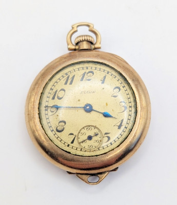 Antique 1923 Elgin Open Face Wristwatch 3/0s 7 Jewels Grade 463 PARTS/REPAIR