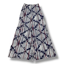 Vtg Wide Leg Flare Bell Bottoms Women  s Pants Disco Hippie Retro Red White Blue