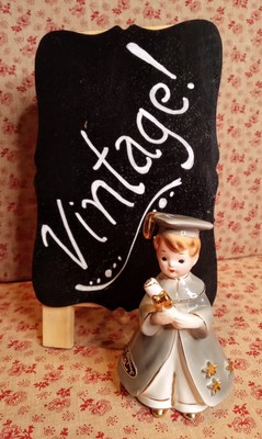 Vintage Josef Originals Graduation Angel Boy Figurine~Special Occasion Series~4''