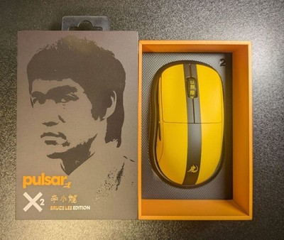 Pulsar X2 Bruce Lee Edition Wireless Gaming Mouse Yellow Used Tested