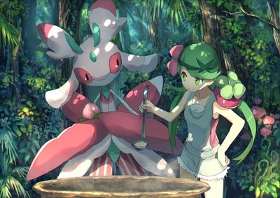 Pok Mon Bounsweet Lurantis Mao Forest Pippi913 Stitched Anime Playmat Desk Mat