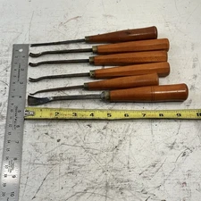 Lot 6 Vintage Antique C. Maiers  Gouge Wood Carving Chisels Wood Working Tools