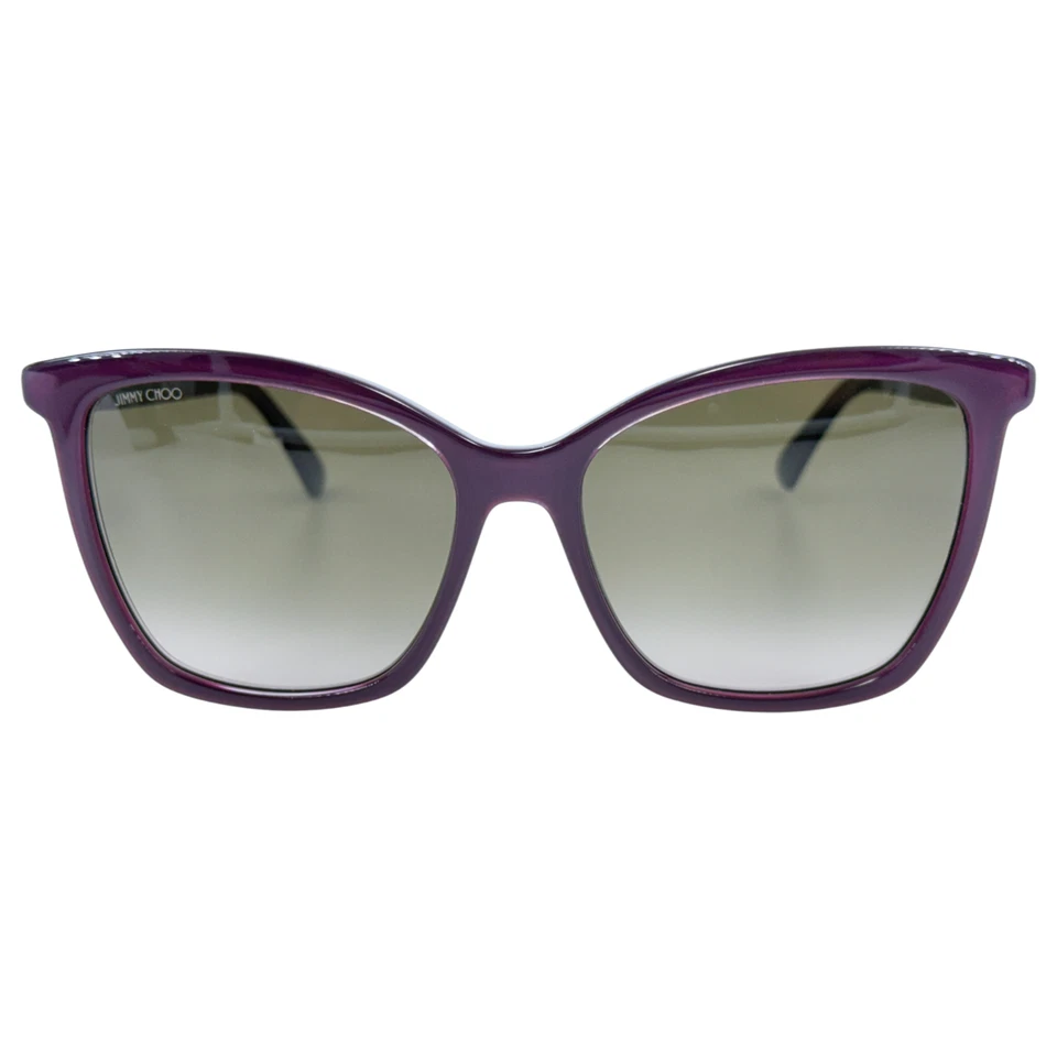 Jimmy Choo Ali S 女式塑料太阳镜 0LHF 蛋白石勃艮第 56-17 带盒 — 第 3/4 张图片