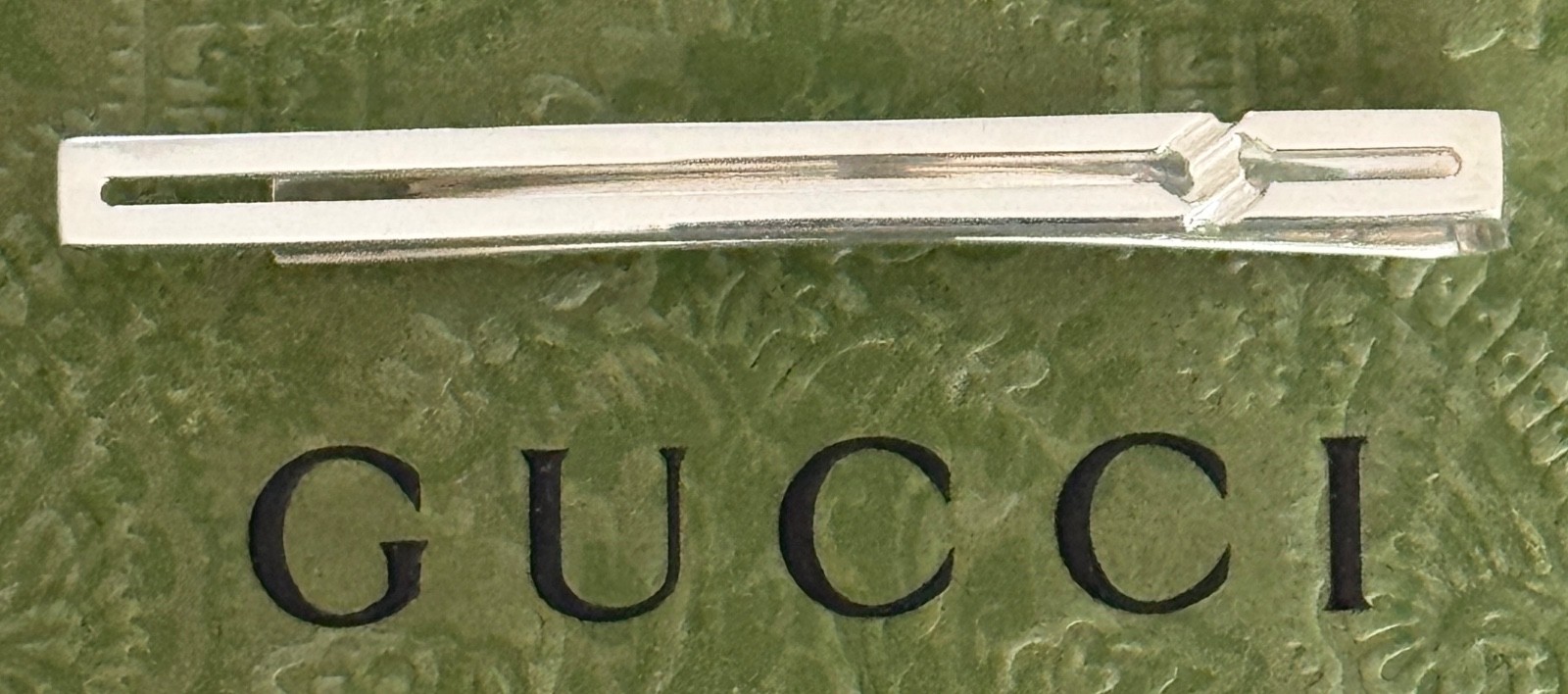 Gucci  Tie Bar Clip  Sterling Silver 925 Made in Italy