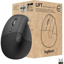 Logitech Lift Vertical Ergonomic Mouse for Business Left, Graphite 910-006492