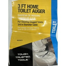 Cobra Tools - 3 Ft Household Toilet Auger - 3/8  Thick Cable B7 