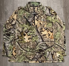 2000s Mossy Oak Quarter Zip Fleece Pullover Size Xl Realtree Camo