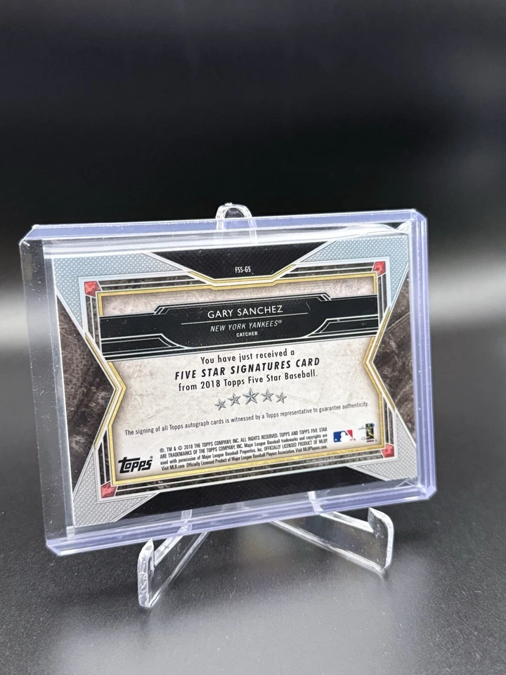 2018 Topps Five Star Five Star Signatures 11/35 Gary Sanchez #FSS-GS Auto - Image 2 of 2