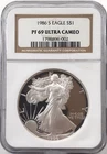 1986-S $1 Proof American Silver Eagle NGC PF69 UCAM (002)