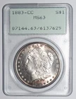 1883 CC Morgan Dollar PCGS MS63 TONED First Gen Rattler Holder