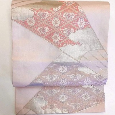 5680# Japanese Vintage Nagoya Obi Belt Kimono Fabric Silk Traditional