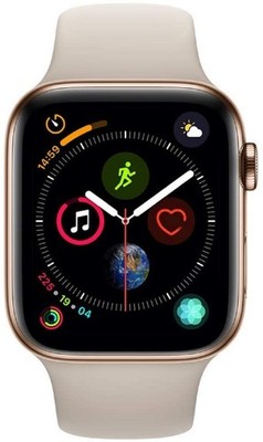 Apple Watch Series 4 GPS + LTE 44mm Edelstahl Gold Sportaband Pink - Bastlerware