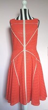 VINCE CAMUTO Fit & Flare Dress Embroidery Anglaise Overlay Boat Neck Wedding 
